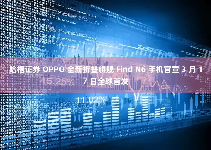 哈福证券 OPPO 全新折叠旗舰 Find N6 手机官宣 3 月 17 日全球首发